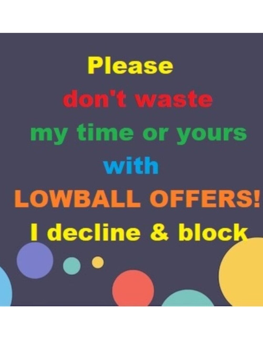 ✅ STARTING PRICES ARE LOW ✅ LOW OFFERS DECLINED ✅ OFFERS / COUNTERS ARE MINIMAL
